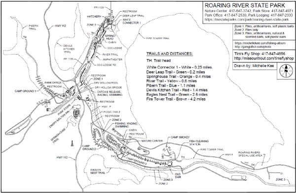 Roaring River State Park Map